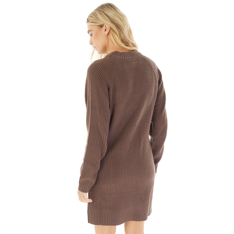 Bench Womens Karlie Knit Dress Chocolate