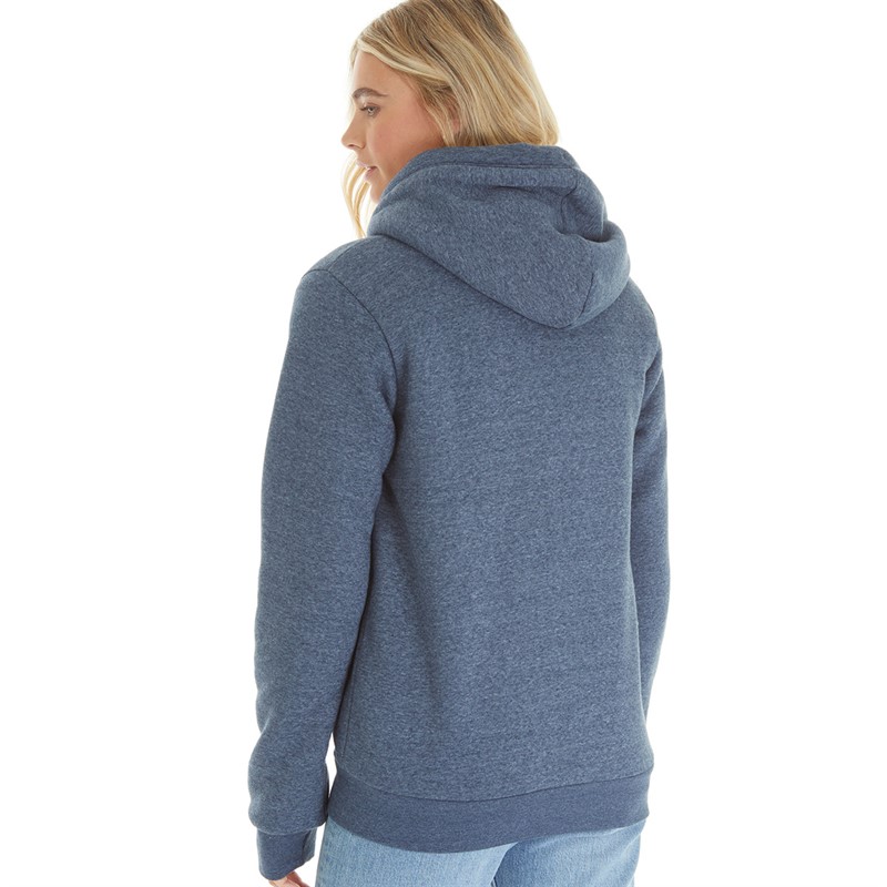 Bench Womens Mintz Teddy Lined Zip Thru Hoodie Navy Marl