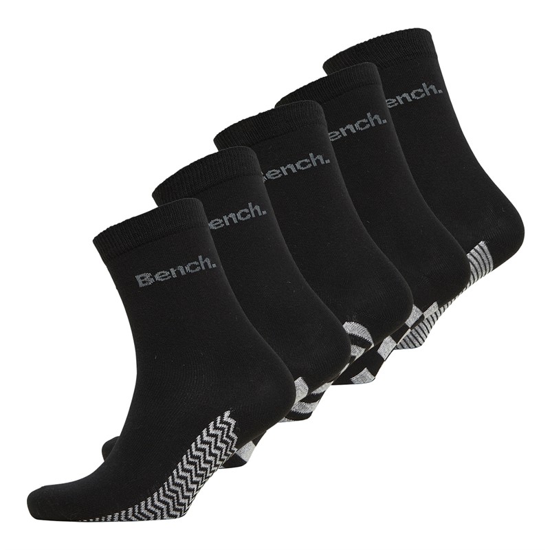 Bench Womens Darcy Five Pack Socks Black