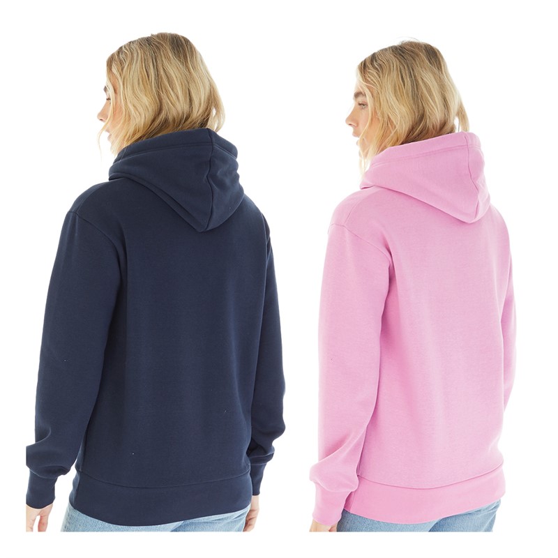 Bench Womens Ingra Two Pack Hoodies Bright Lavender/Navy