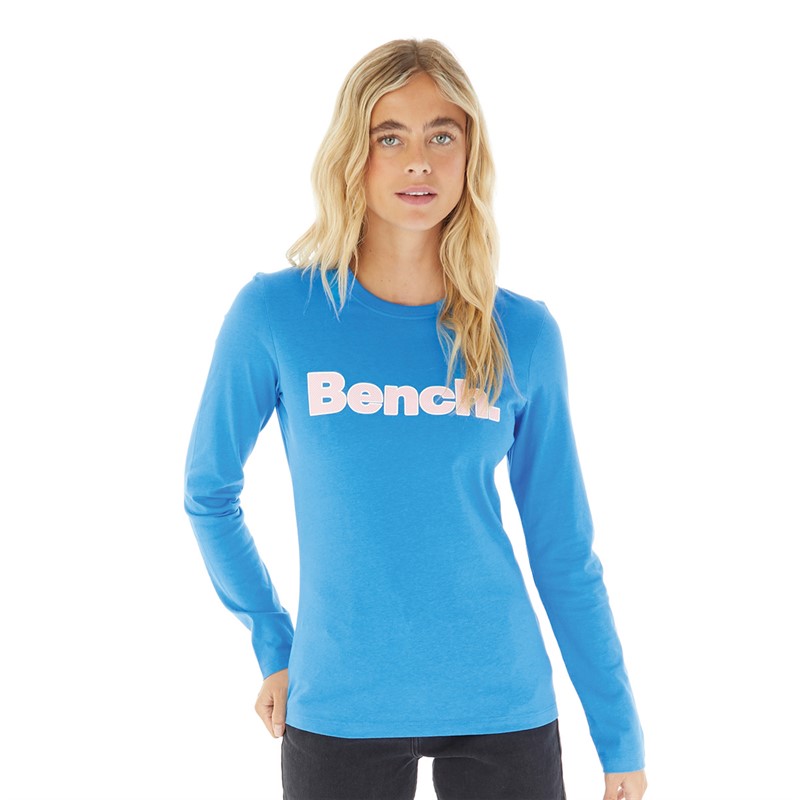 Bench Womens Jewelle Long Sleeve T-Shirt Bright Blue