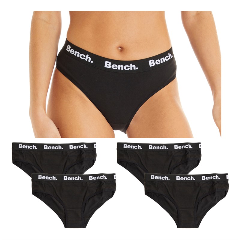 Bench Womens Greya Five Pack Briefs Black