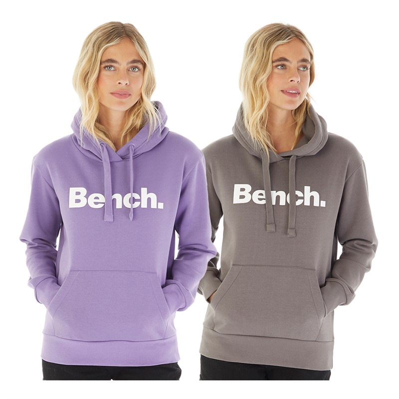 Bench Womens Warine Two Pack Hoodies Soft Purple/Dark Charcoal