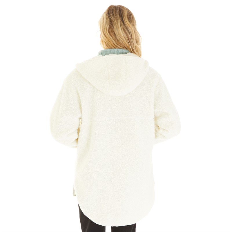 Bench Womens Brilli Borg Jacket Winter White