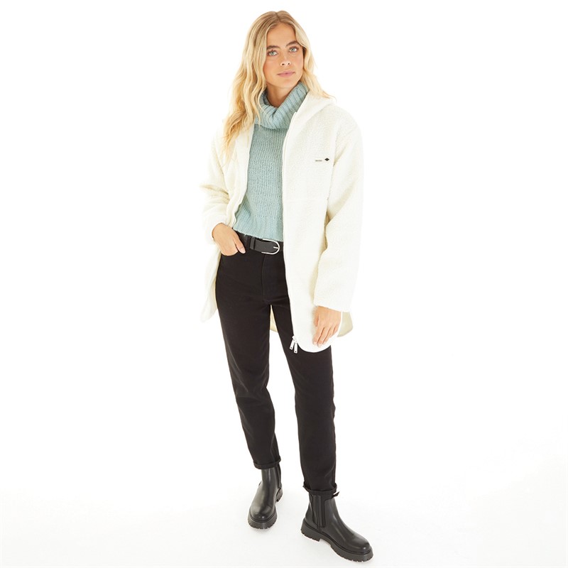 Bench Womens Brilli Borg Jacket Winter White