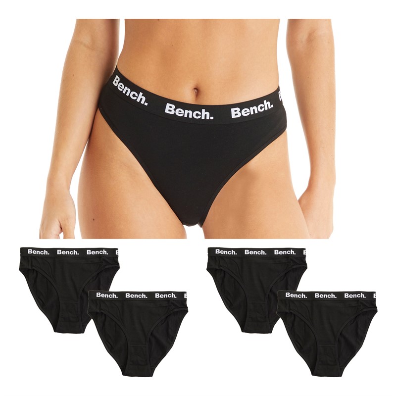 Bench Womens Adde Five Pack Briefs Black