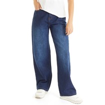 Bench Damen Maxina Weite Hose Jeans Dunkelblau