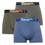 Bench Herren Geloa Boxer Shorts 3er-Pack Anthrazit Melange/Khaki Melange/Denim Melange