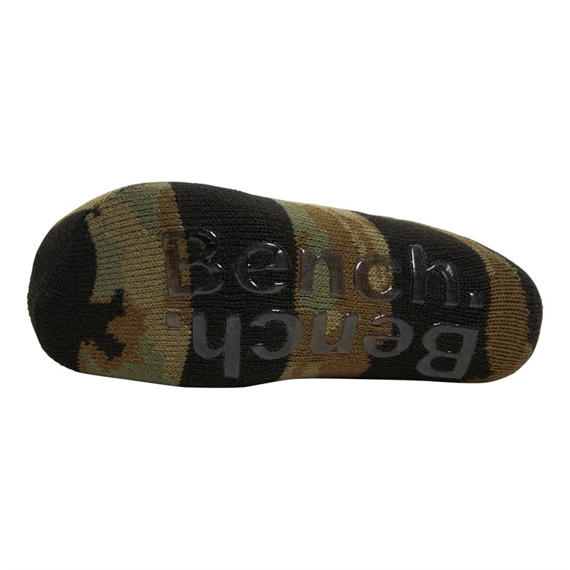 Bench Mens Flanda Slipper Socks Black