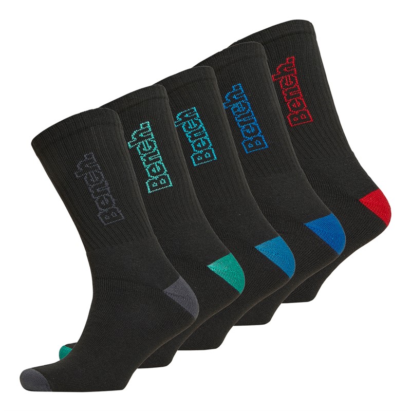 Bench Mens Atlasten Ten Pack Sport Crew Socks Black/Multi