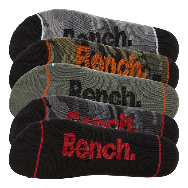 Bench Herensokken Diaz Vijf Pack Camo/Streep