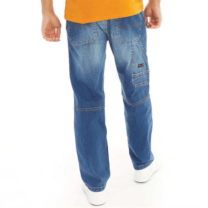 Bench Mens Straight Fit Carpenter Jeans Vintage Raw