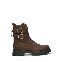 Bench Womens Tatton Buckled Biker Boots Brown