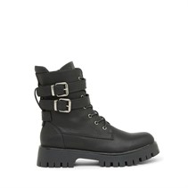 Bench Damesschoenen Tatton Gesp Biker Boots Zwart