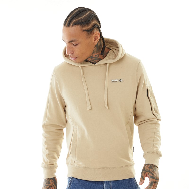 Bench Mens Deras Hoodie Stone