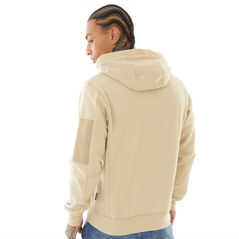 Bench Mens Deras Hoodie Stone