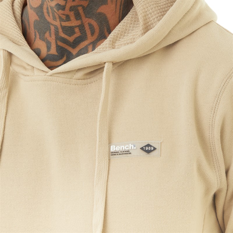 Bench Mens Deras Hoodie Stone