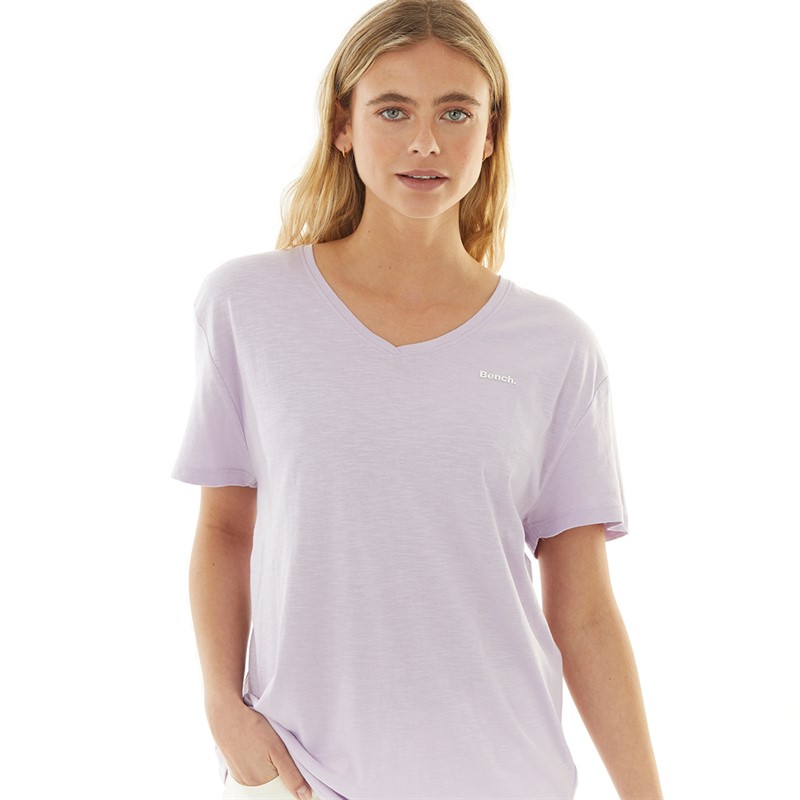 Bench Damskie Ixia T-shirty Fioletowy