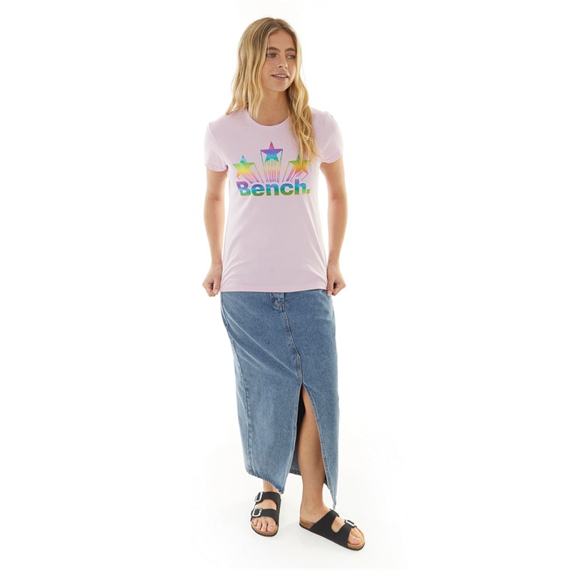 Bench Dame Starburst T-shirt Pink