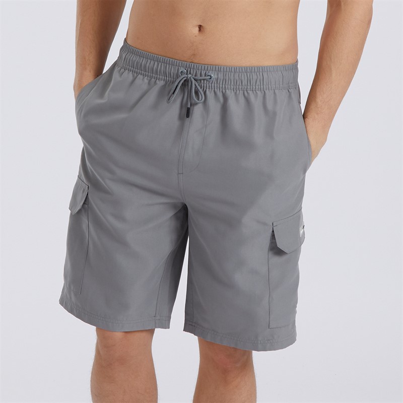 Bench Mens Shallis Cargo Swim Shorts Steel Grey