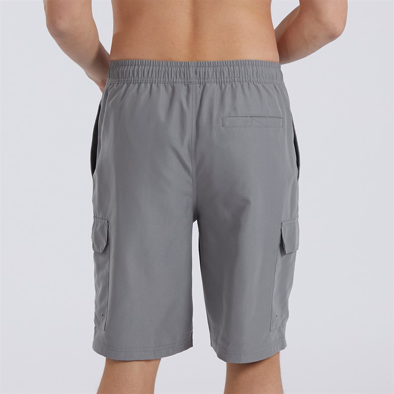 Bench Short de bain cargo en challis Gris Acier homme