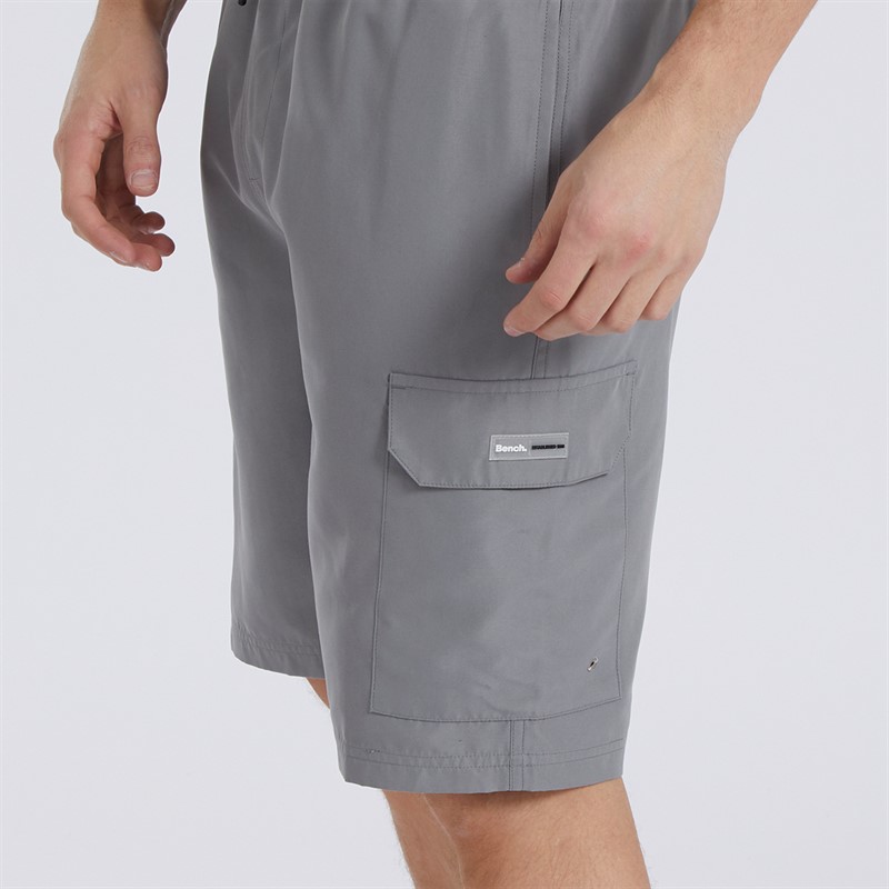 Bench Short de bain cargo en challis Gris Acier homme