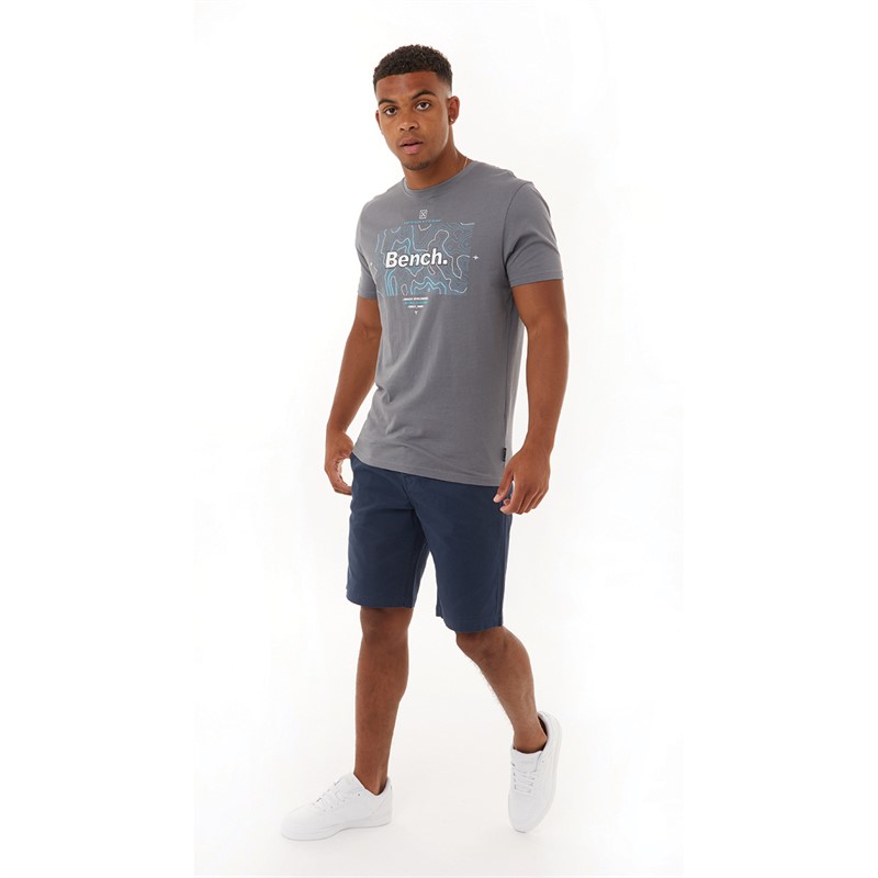 Bench Herren Hawes T-Shirt Stahlgrau