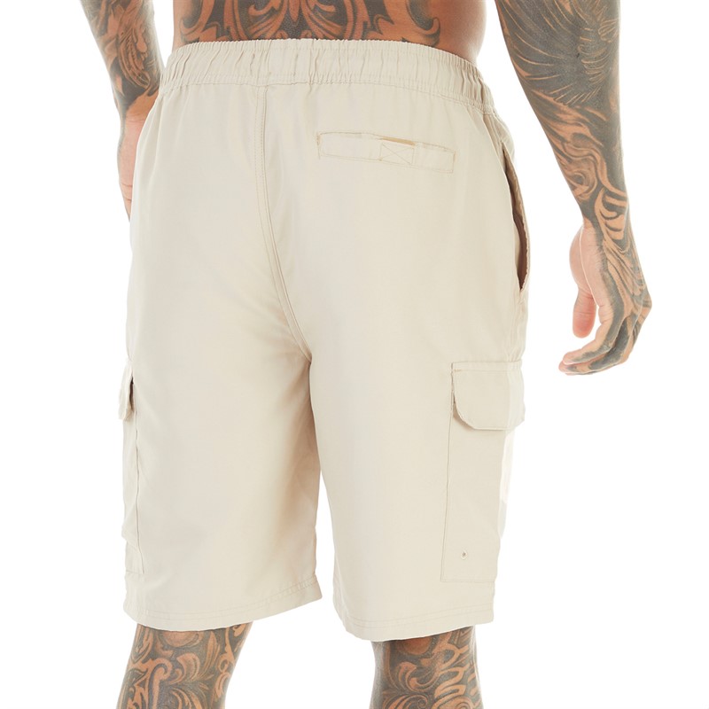 Bench Mens Shallis Cargo Swim Shorts Stone