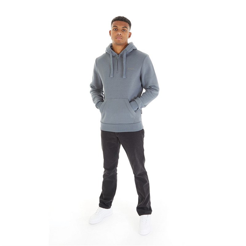 Bench Heren Halsband Hoodie Staal Grijs