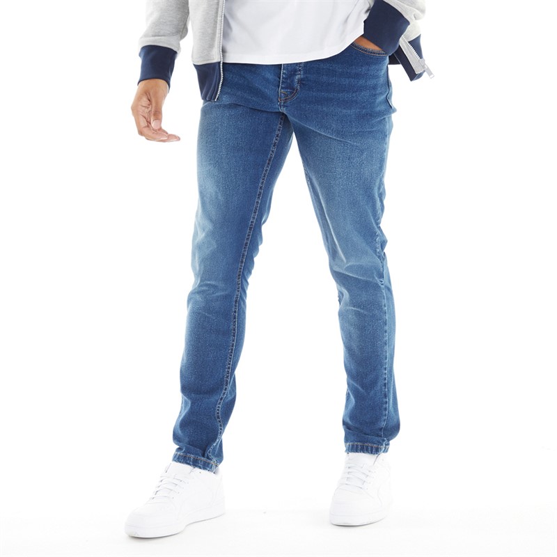 Bench Heren Freddie Slim Fit Jeans Indigo Was