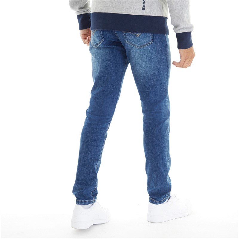 Bench Heren Freddie Slim Fit Jeans Indigo Was