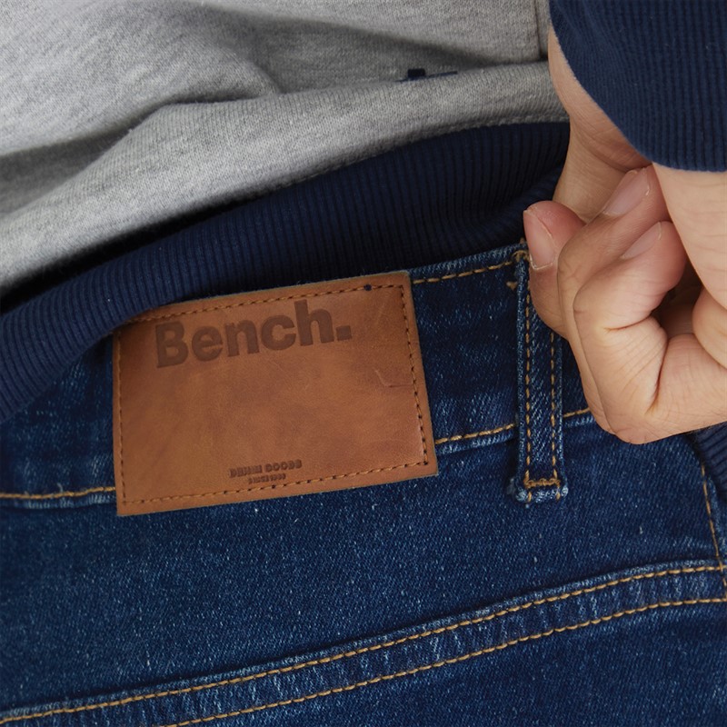 Bench Heren Christoph Jeans Rechte Pasvorm Donkere Wassing