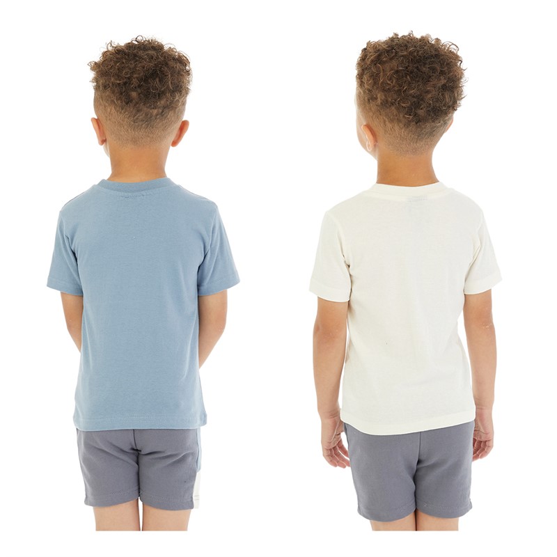 Bench Jongens T-shirts en Shorts Set 2-pack Babyblauw