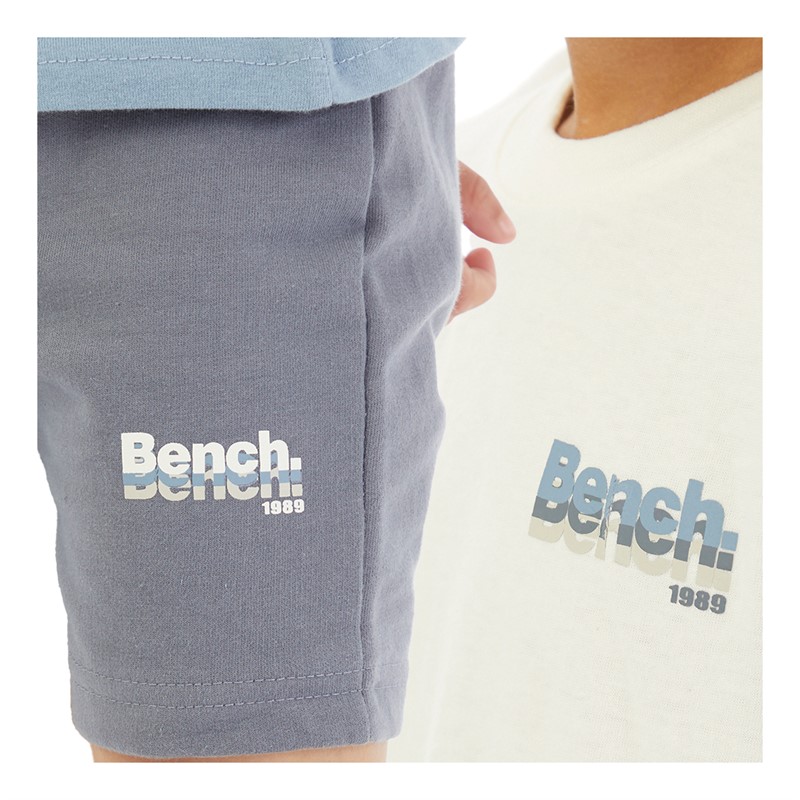 Bench Jongens T-shirts en Shorts Set 2-pack Babyblauw