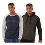 Bench Herre Hoodie og Crew Sweatshirt Multipack Sæt Antracit Melange/Blå