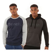 Bench Sweat-Shirt à Capuche et sweat-shirt à col rond Klesmo homme, lot de plusieurs, Gris chiné/marine