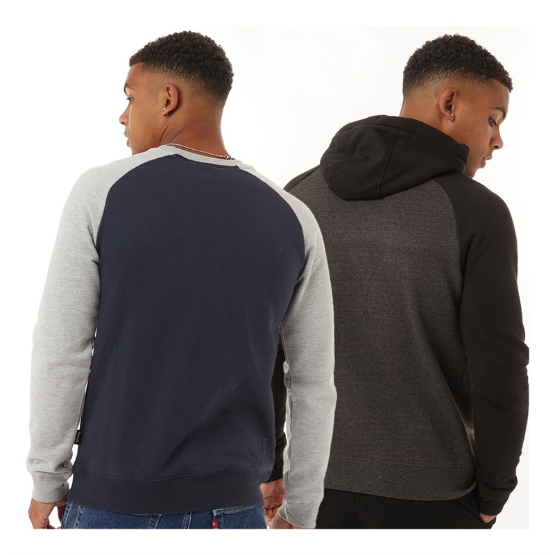 Bench Sweat-Shirt à Capuche et sweat-shirt à col rond Klesmo homme, lot de plusieurs, Gris chiné/marine