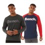 Bench Langarm-Oberteile Herren Traffen 2er Pack Marine/Anthrazit