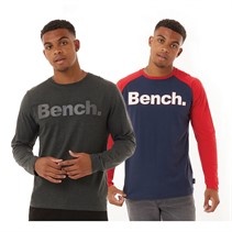 Bench Herren Langarm Oberteile 2er Pack Marine/Anthrazit