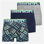 Bench Herre Lasso Tre Pak Underbukser Navy AOP/Gråmeleret/Navy