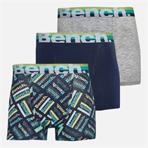 Bench Herre Lasso Tre Pak Underbukser Navy AOP/Gråmeleret/Navy