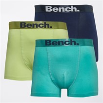 Bench Mens Walten Three Pack Boxers Light Turqouise/Light Lime/Navy