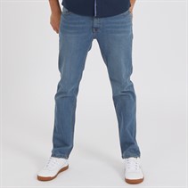 Bench Mens Stuart Straight Fit Jeans Mid Blue Wash