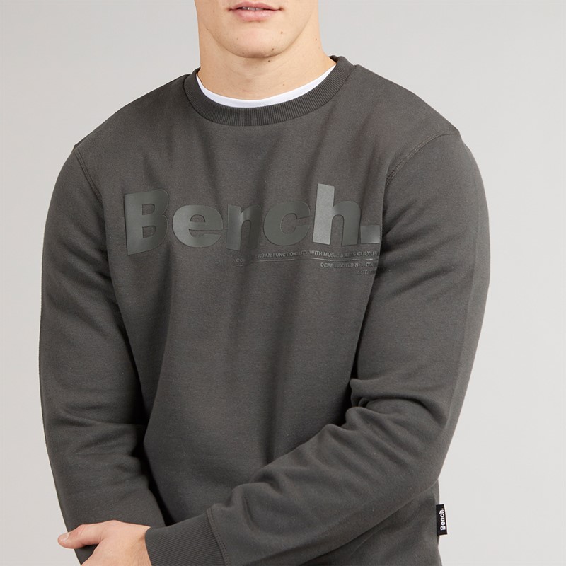 Bench Mens Elado Sweatshirt Dark Grey