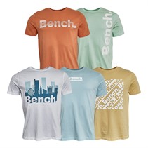 Bench Mens Mirso Five Pack T-Shirts Mixed