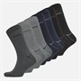Bench Mens Santeven Seven Pack Dress Socks Black/Black/Navy/Navy/Light Grey Marl/Light Grey Marl/Charcoal