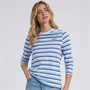 Bench Damen Auborn Langarm T-Shirt Weiß/Hell Staubig Rosa/Grün/Blau/Marine Streifen