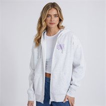 Bench Hoodie mit Reißverschluss Damen Emeraude Eisgrau Melange