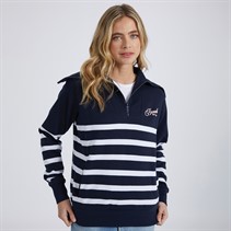 Bench Womens Foy Sweatshirt Navy/White