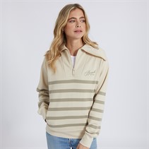 Bench Sweatshirt Damen Ecru/Hell Khaki